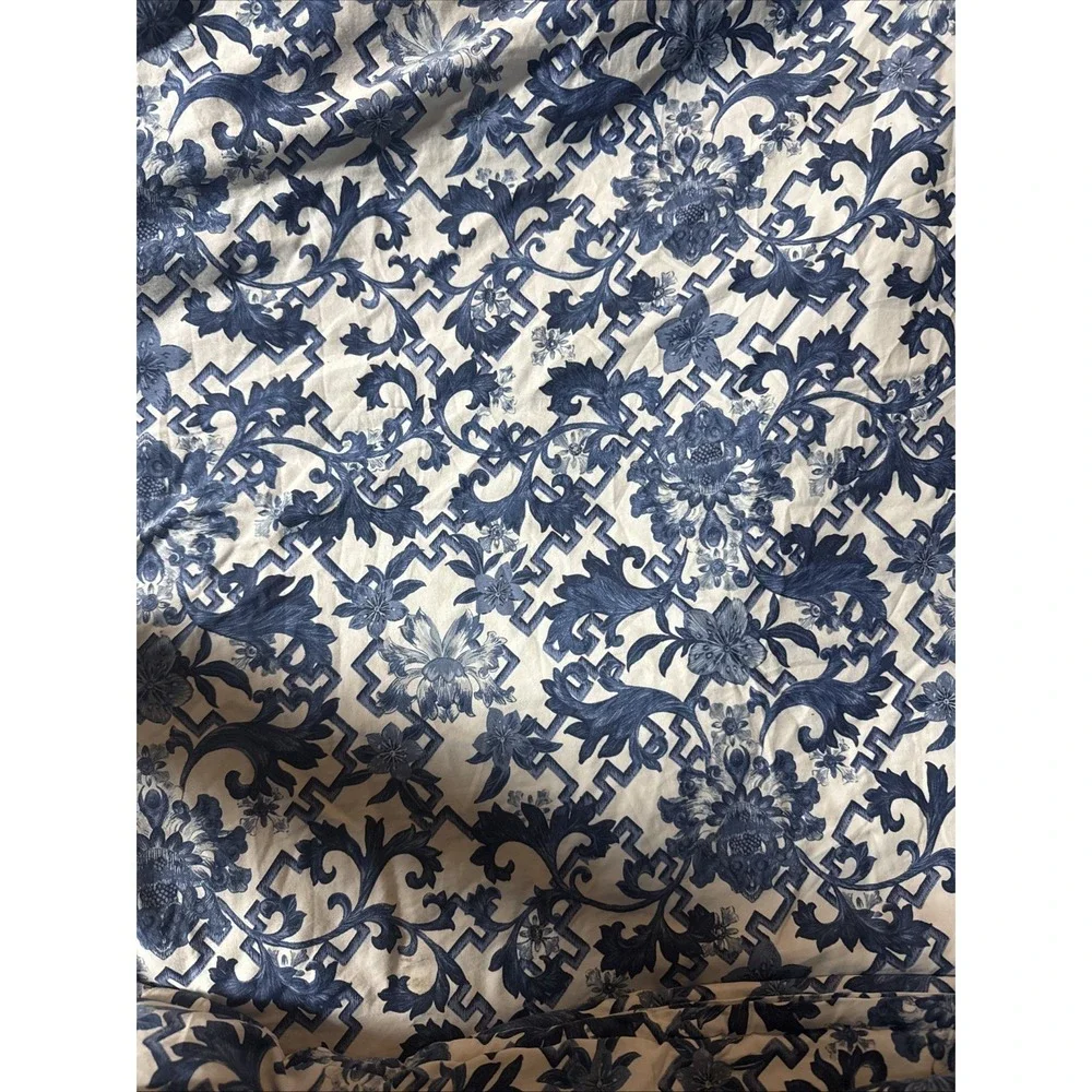 RALPH LAUREN Dorsey Porcelain Inspired Vibrant Blue FULL/ QUEEN COMFORTER 90x102